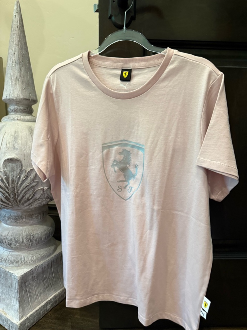 Ferrari Light Pink Logo Crewneck